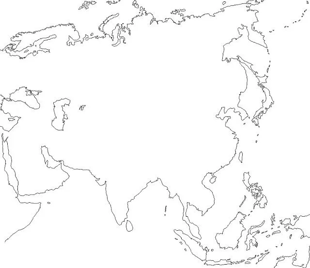 Croquis del mapa de Asia | Social Hizo