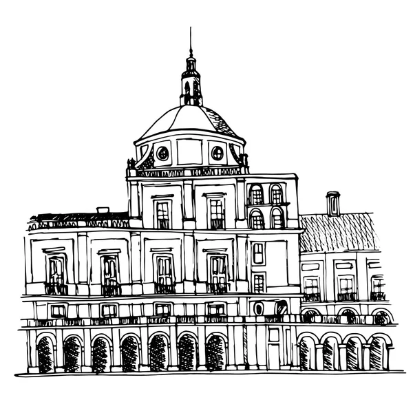Croquis urbano del Palacio Real de aranjuez — Vector stock ... Croquis urbano del Palacio Real de aranjuez — Vector stock ...