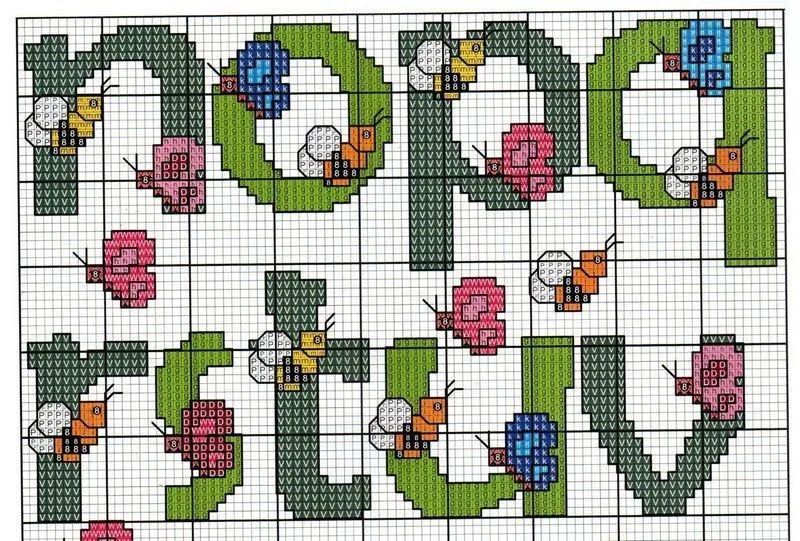 cross stitch alphabet PART 4 | Celia | Pinterest
