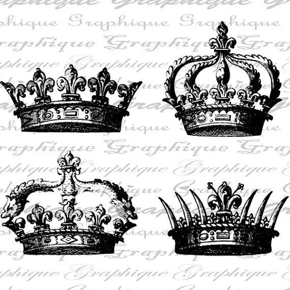 Crowns Crown Royal Queen King Digital Image Download Transfer To ...