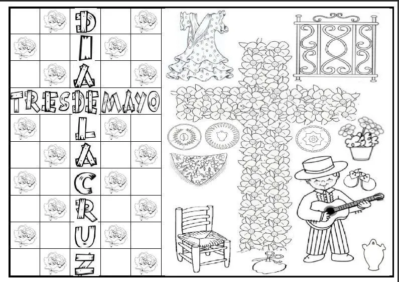 S & C: Cruces de Mayo. Historia y Materiales para colorear S & C: Cruces de Mayo. Historia y Materiales para colorear