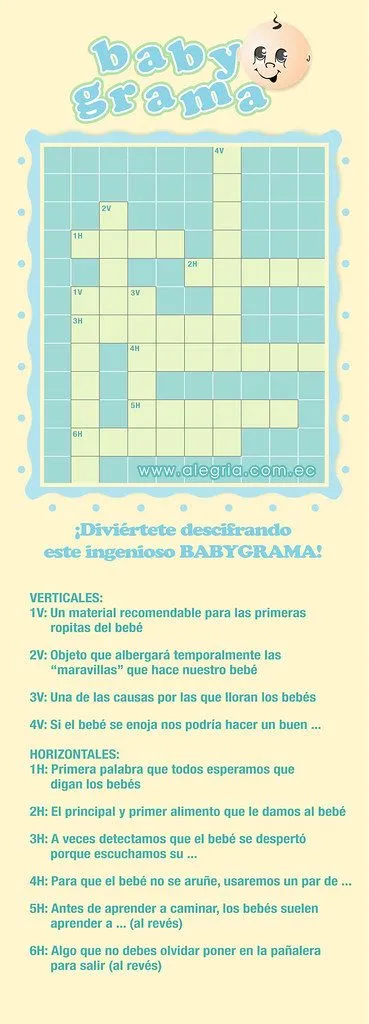 Crucigramas para baby shower de niño - Imagui Crucigramas para baby shower de niño - Imagui