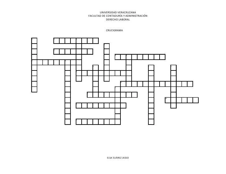 Crucigrama Laboral Elsa S Jasso