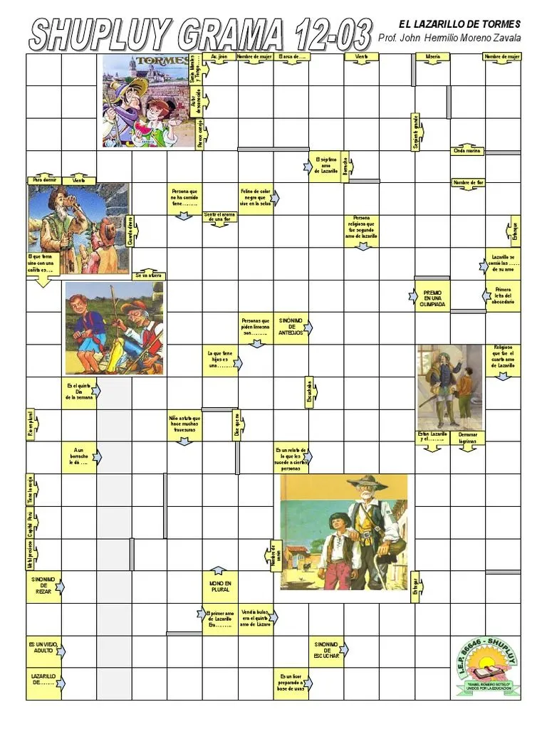 Crucigrama Lazarillo | PDF