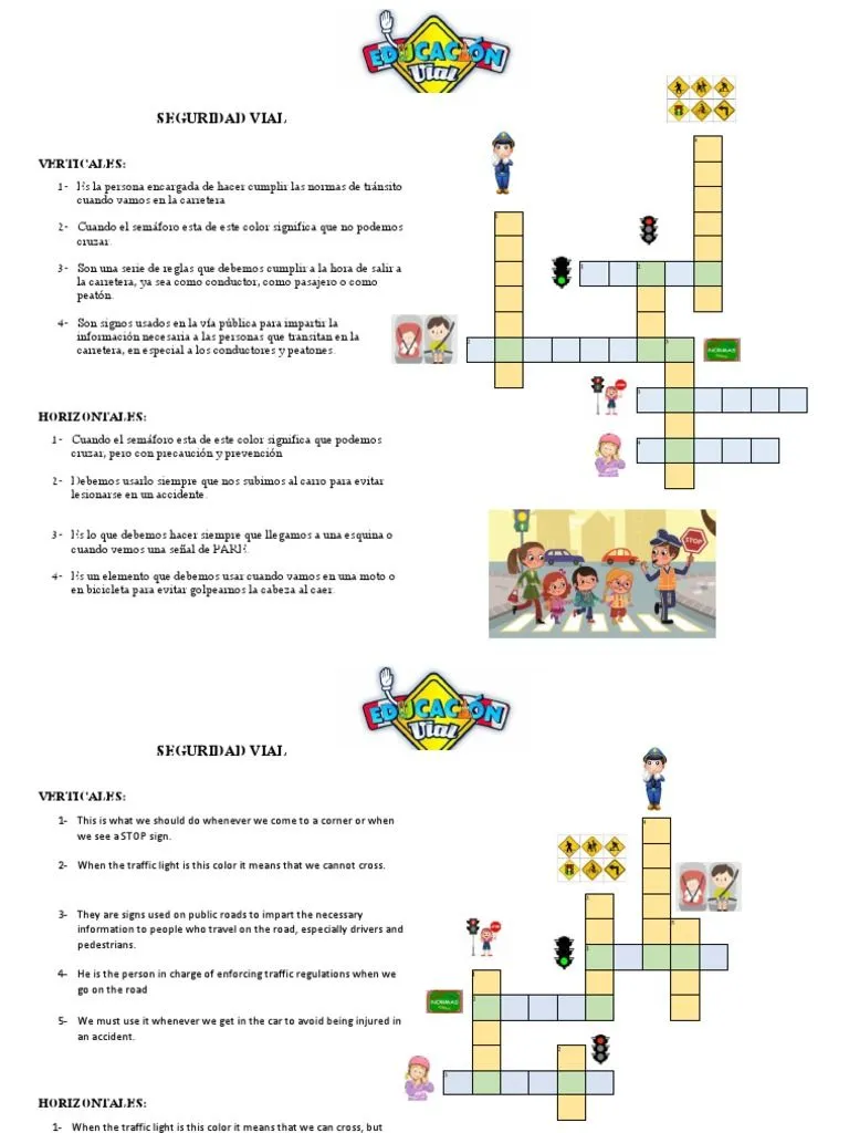 Crucigrama Niños - Seguridad Vial | PDF | Casco | Seguridad vial Crucigrama Niños - Seguridad Vial | PDF | Casco | Seguridad vial