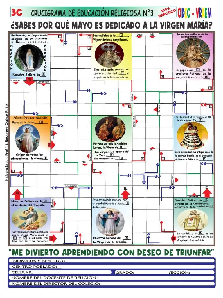 Crucigrama | PDF | María, madre de Jesús | Religiones abrahámicas Crucigrama | PDF | María, madre de Jesús | Religiones abrahámicas