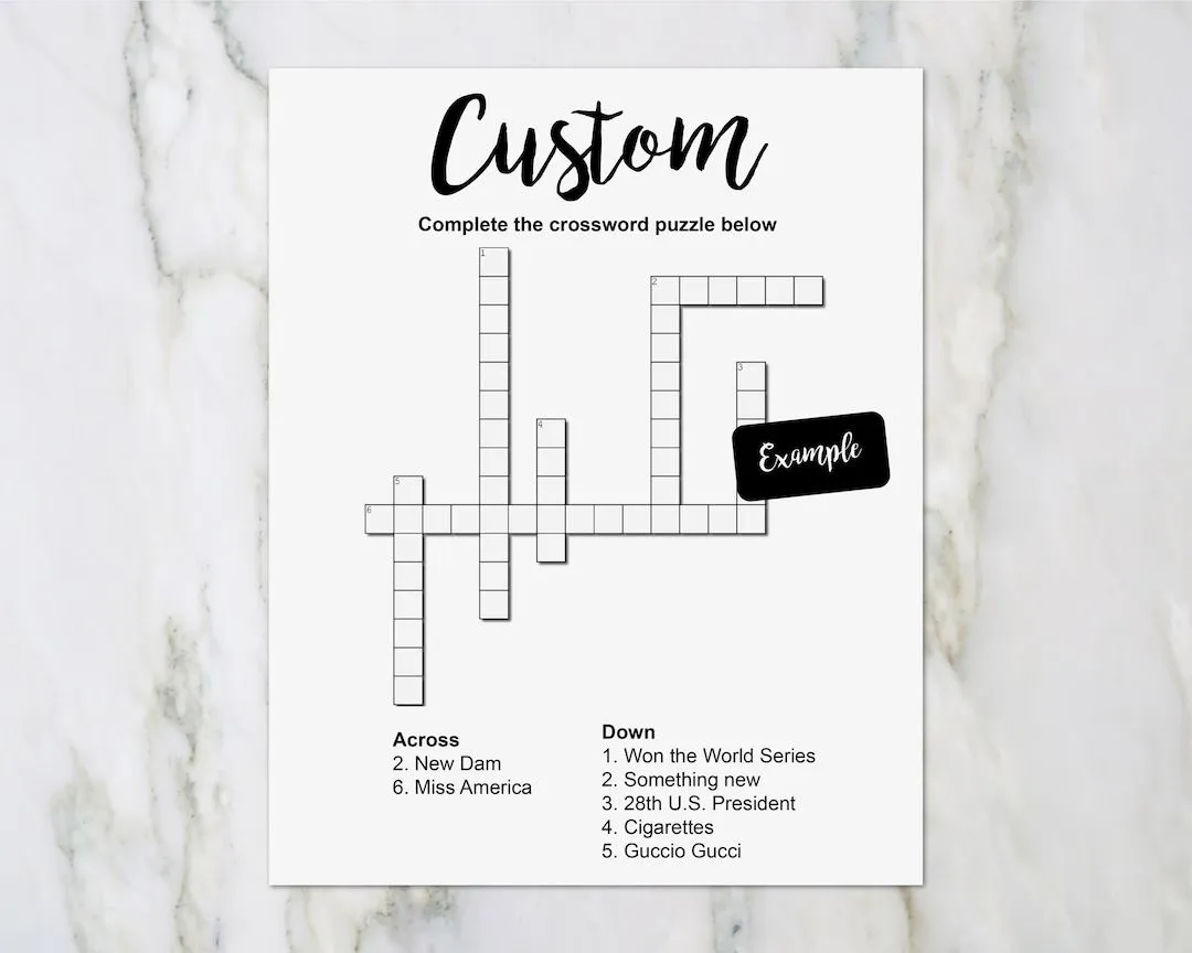 Crucigrama PERSONALIZADO / Juego de cumpleaños / Juego de baby - Etsy México Crucigrama PERSONALIZADO / Juego de cumpleaños / Juego de baby - Etsy México