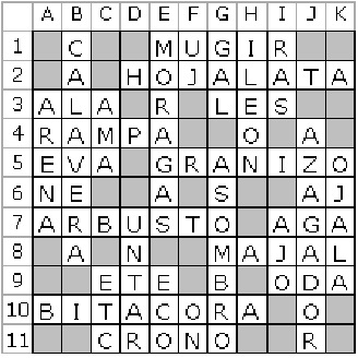 Crucigramas fáciles