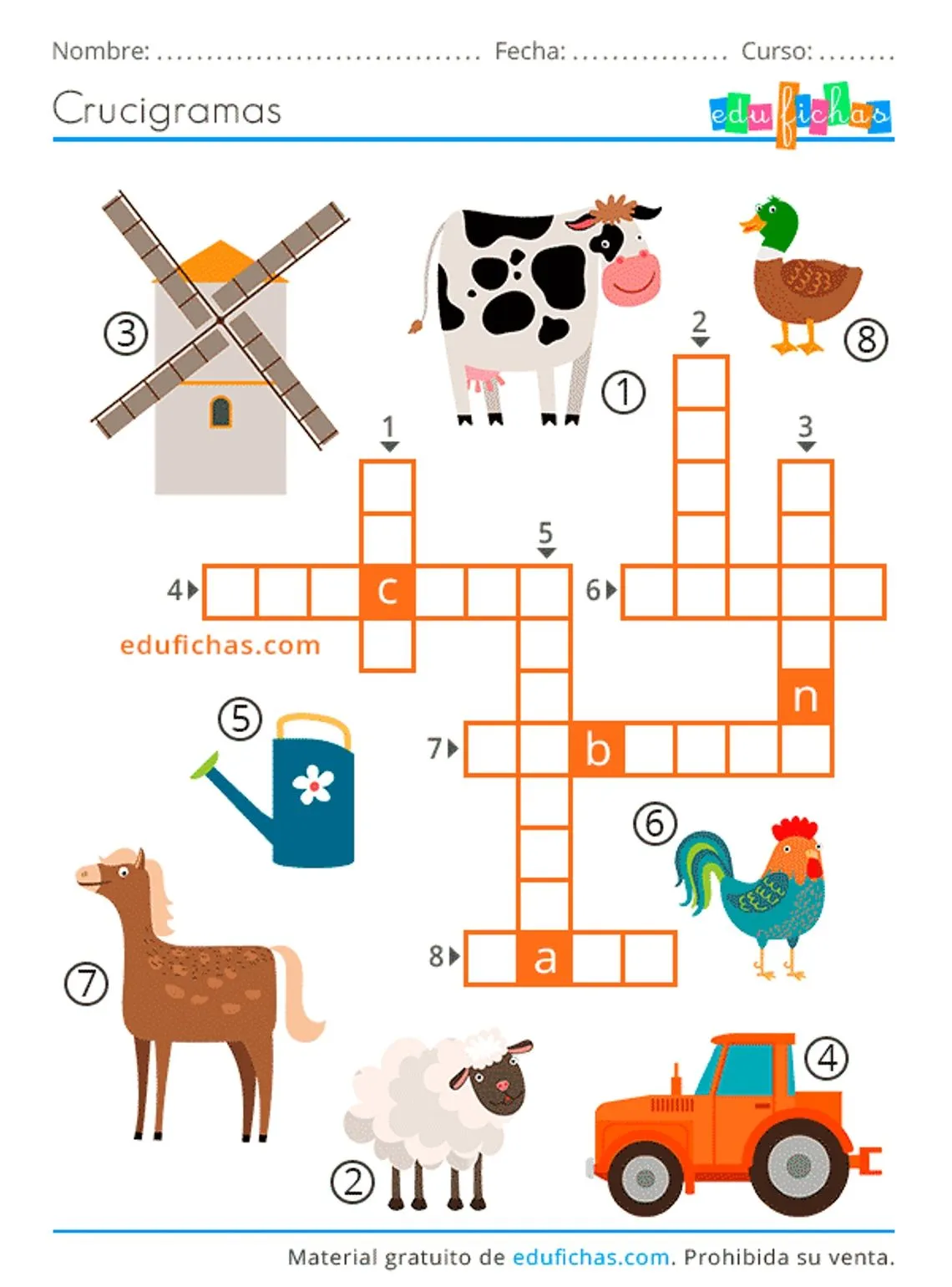 Crucigramas fáciles para niños | Materiales Educativos para Maestras Crucigramas fáciles para niños | Materiales Educativos para Maestras
