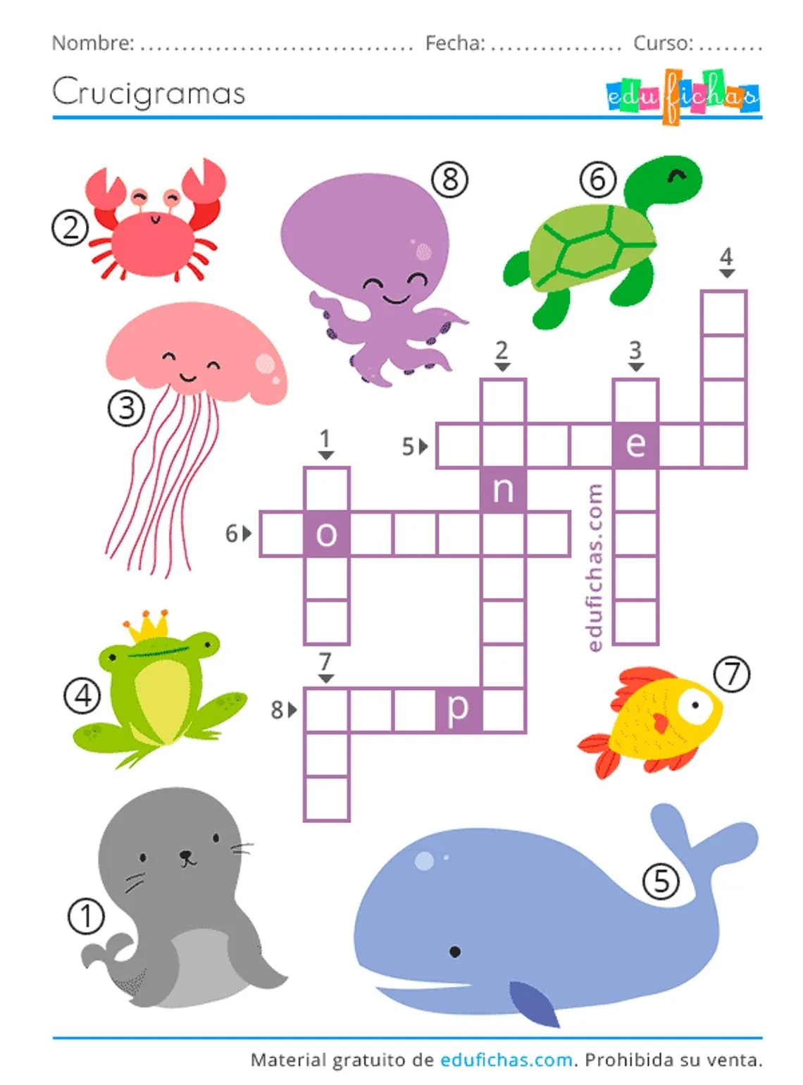 Crucigramas fáciles para niños | Materiales Educativos para Maestras Crucigramas fáciles para niños | Materiales Educativos para Maestras