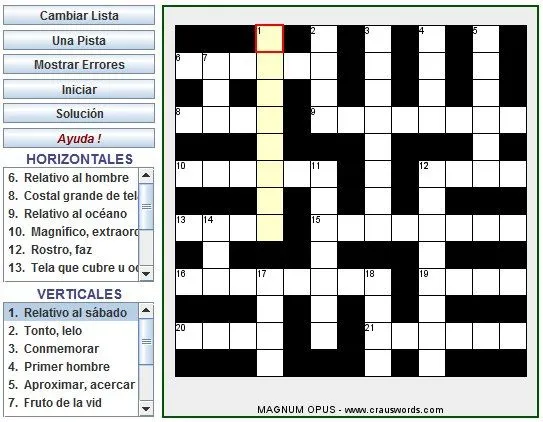 Crucigramas para hacer - Imagui
