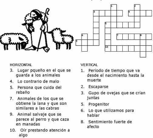 Crucigramas de inglés - Imagui