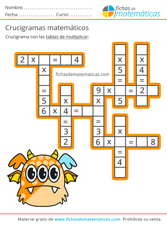 Crucigramas Matemáticos. Descarga Pasatiempos con Numeros【PDF】 Crucigramas Matemáticos. Descarga Pasatiempos con Numeros【PDF】