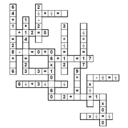 Crucigramas de matemáticas - Imagui