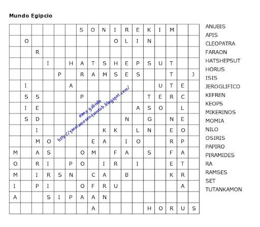 CRUCIGRAMAS PARA NIÑOS