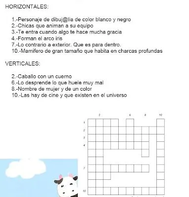 Crucigramas para niños de primaria - Imagui Crucigramas para niños de primaria - Imagui