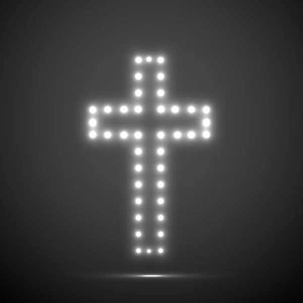 Cruz de brillante. símbolo cristiano. Ilustración de vector. EPS ...