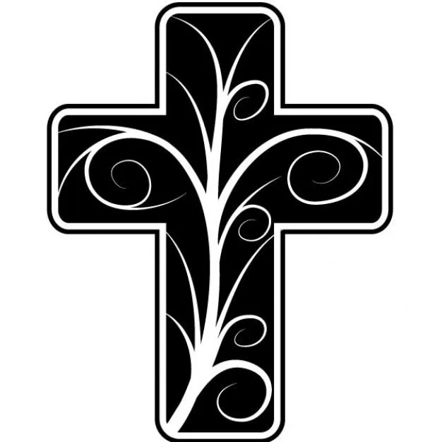Cruz católica con diseño floral | Descargar Vectores gratis