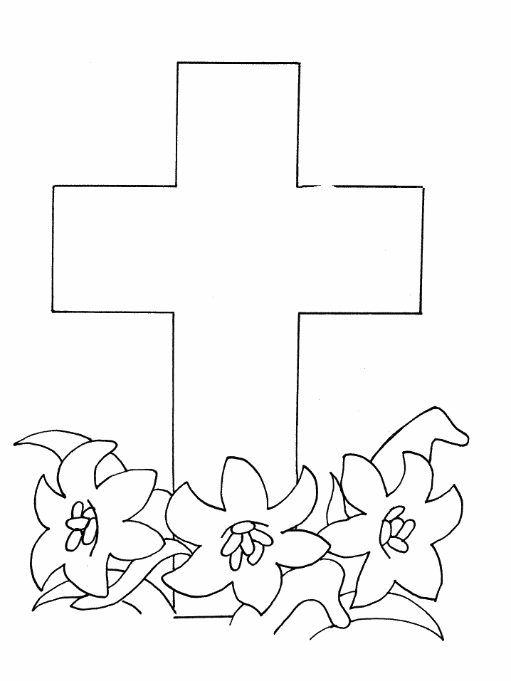 Cruz para colorear