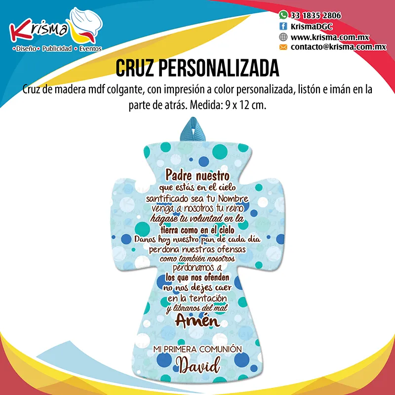 Cruz Primera Comunión: Cruz Primera Comunión Padre Nuestro Niño Cruz Primera Comunión: Cruz Primera Comunión Padre Nuestro Niño