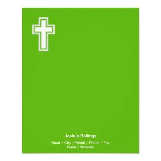 Cruz cristiana en fondo verde flyer a todo color de Zazzle. Cruz cristiana en fondo verde flyer a todo color de Zazzle.