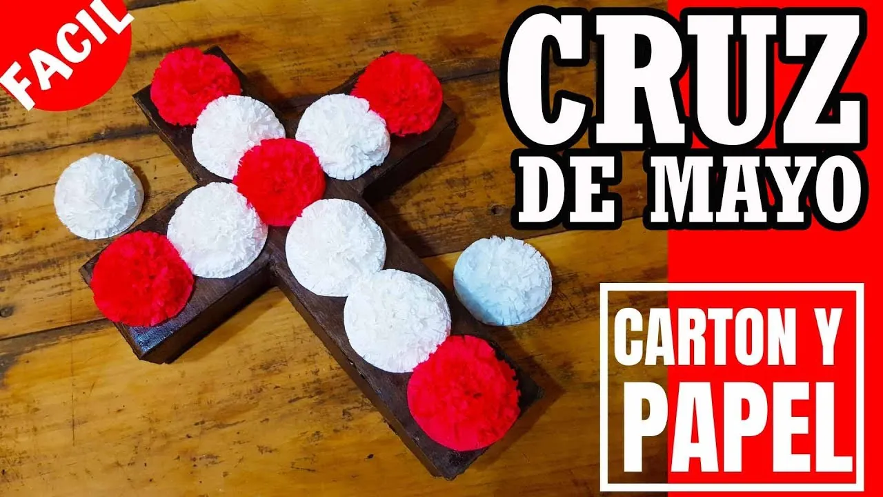 CRUZ DE MAYO FACIL RAPIDO Y BARATO - COMO HACER TU CRUZ CON FLORES DE PAPEL DIY!! - YouTube CRUZ DE MAYO FACIL RAPIDO Y BARATO - COMO HACER TU CRUZ CON FLORES DE PAPEL DIY!! - YouTube