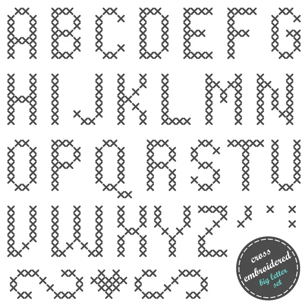 Cruz simple bordado gris Letras sobre fondo blanco educación ... Cruz simple bordado gris Letras sobre fondo blanco educación ...