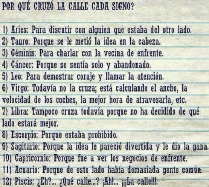 Por qué cruzó la calle cada signo? | Frases | Pinterest | Medium Por qué cruzó la calle cada signo? | Frases | Pinterest | Medium