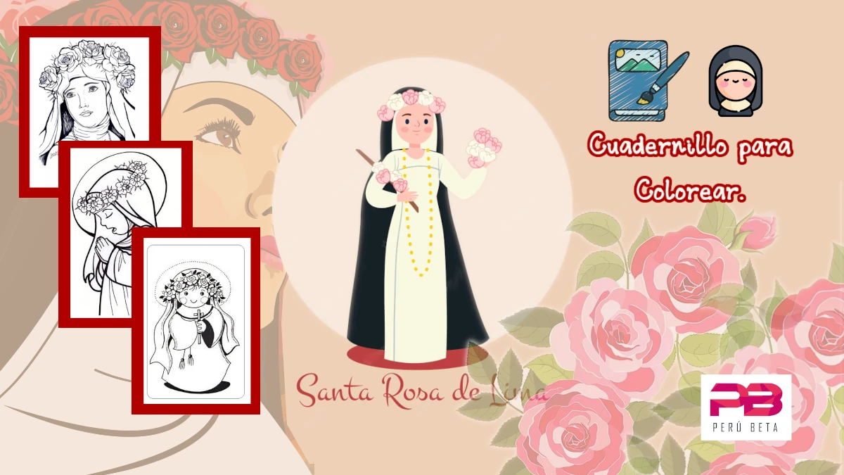 Cuadernillo para colorear Santa Rosa de Lima | Dibujos - Perú Beta Cuadernillo para colorear Santa Rosa de Lima | Dibujos - Perú Beta