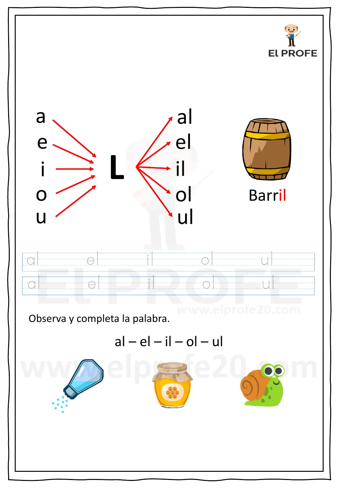 Cuadernillo de silabas inversas elprofe20 gratis - Espanhol