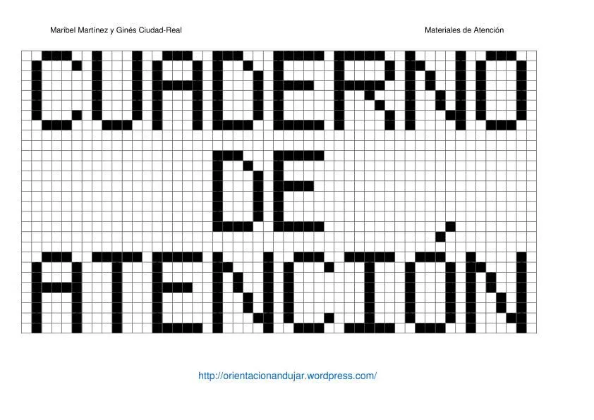 Cuaderno de atención.- Letras simétricas en cuadrículas izq y dcha ... Cuaderno de atención.- Letras simétricas en cuadrículas izq y dcha ...