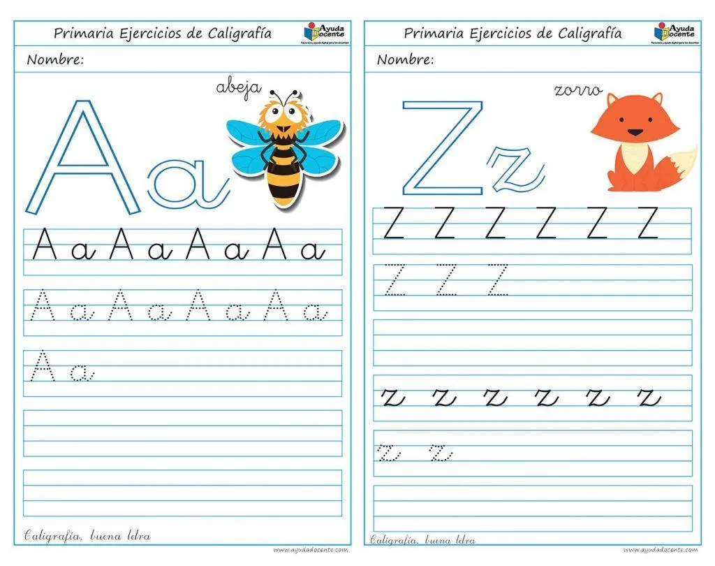 Cuaderno de Caligrafía para Imprimir [PDF] – Educaenvivo