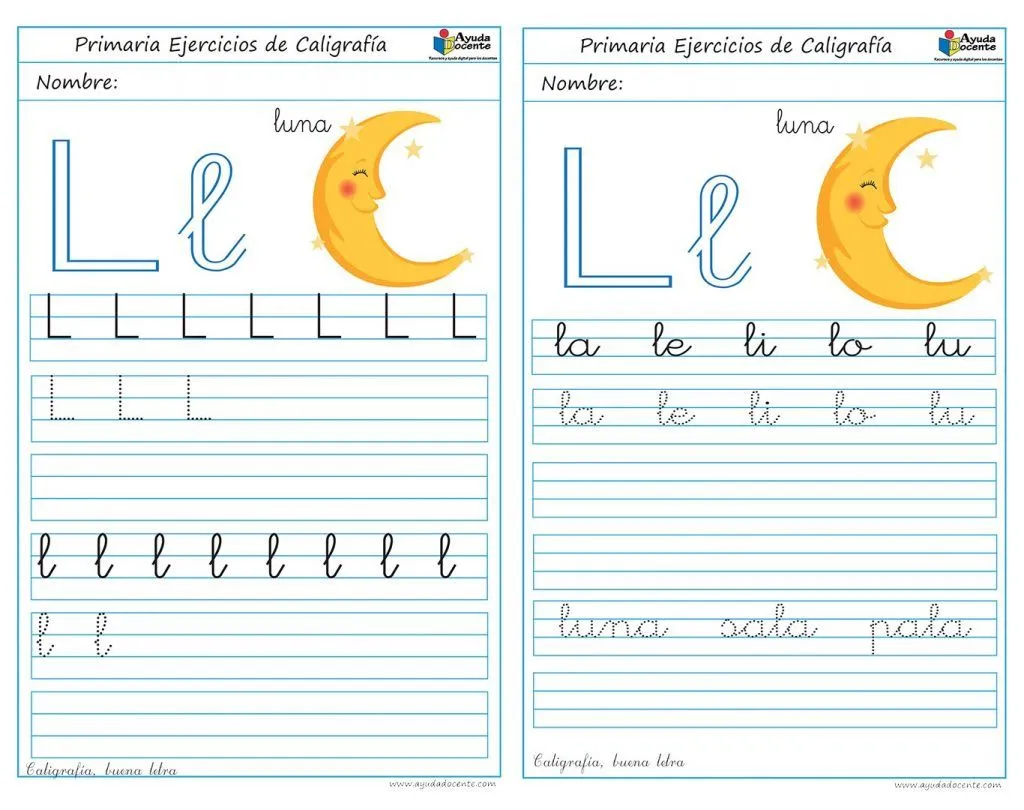 Cuaderno de Caligrafía para Imprimir [PDF] – Educaenvivo