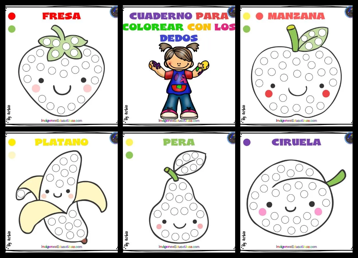 CUADERNO PARA COLOREAR CON LOS DEDOS – Imagenes Educativas CUADERNO PARA COLOREAR CON LOS DEDOS – Imagenes Educativas