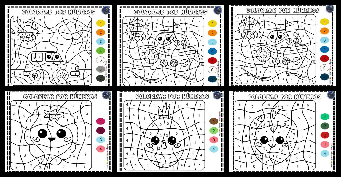 CUADERNO PARA COLOREAR POR NÚMEROS NIVEL AVANZADO – Imagenes Educativas