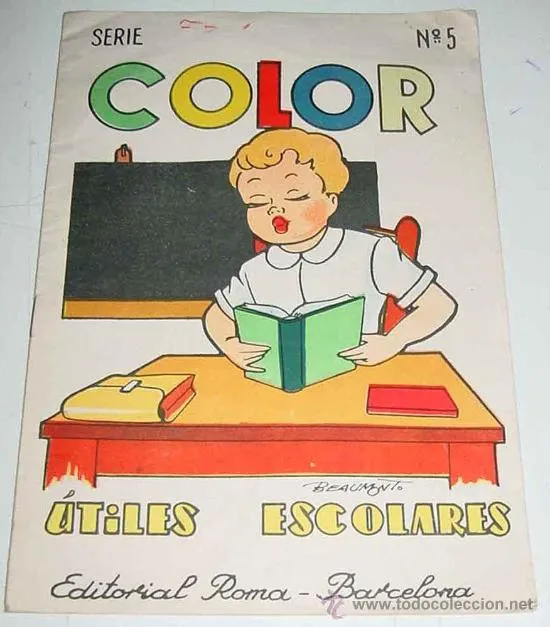 CUADERNO PARA COLOREAR UTILES ESCOLARES - SERIE COLOR - Nº5 - ED ...