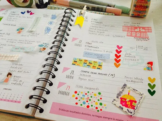 Ideas para decorar la agenda - DIY - Especial Vuelta al Cole ... Ideas para decorar la agenda - DIY - Especial Vuelta al Cole ...