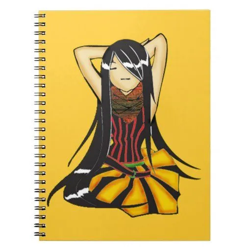 Cuaderno del diario del dibujo animado del chica d de Zazzle. Cuaderno del diario del dibujo animado del chica d de Zazzle.