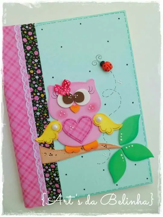 Cuaderno lechuza | Foamy | Pinterest | Notebook Covers, Notebooks ...