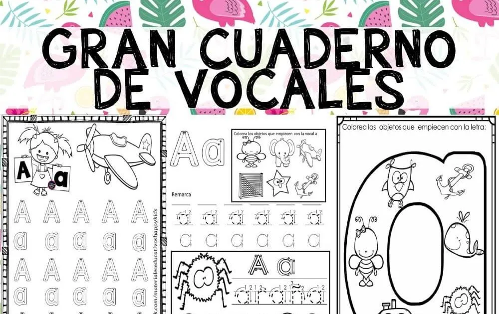 Mi Gran Cuaderno de Vocales | Mundo de Rukkia