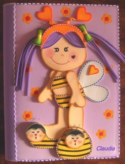 Cuadernos en foami moldes - Imagui