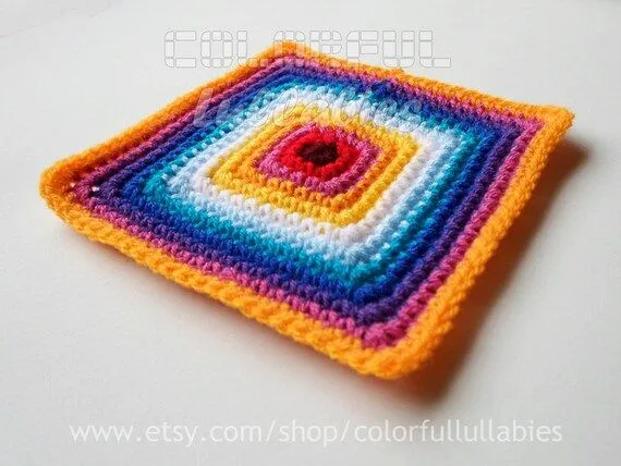 Cuadrado Sólido de Punto Bajo. Patrón gráfico por ColorfulLullabies Cuadrado Sólido de Punto Bajo. Patrón gráfico por ColorfulLullabies