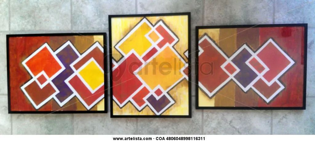 Cuadrados en Triptico Erick Gutierrez - Artelista.com Cuadrados en Triptico Erick Gutierrez - Artelista.com