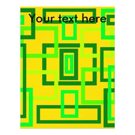 Cuadrados verdes claros retros en fondo amarillo folleto 8.5" x 11 ... Cuadrados verdes claros retros en fondo amarillo folleto 8.5" x 11 ...