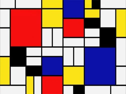 Cuadro Abstracto Moderno: MONDRIAN II. Mural Grande ...