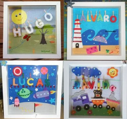 Cómo hacer un cuadro para bebé con su nombre colgado | Ser padres ... Cómo hacer un cuadro para bebé con su nombre colgado | Ser padres ...