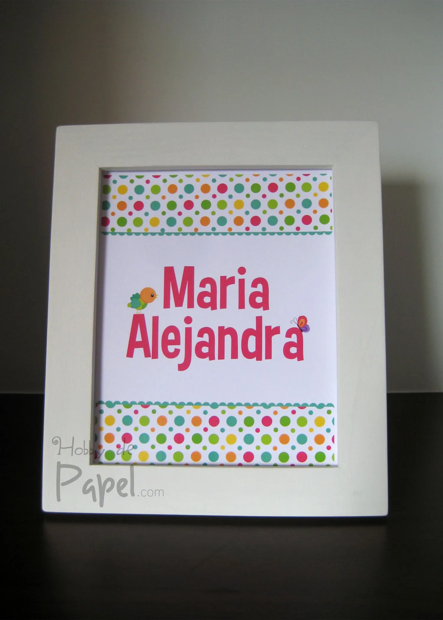CUADRO PARA DECORAR HABITACIÓN DE NIÑA CON SU NOMBRE | Hobby de Papel CUADRO PARA DECORAR HABITACIÓN DE NIÑA CON SU NOMBRE | Hobby de Papel