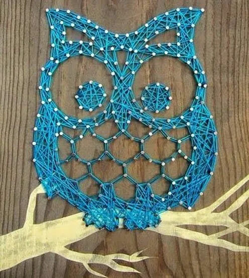 Cómo hacer un cuadro de figuras con clavos e hilos ~ lodijoella Cómo hacer un cuadro de figuras con clavos e hilos ~ lodijoella