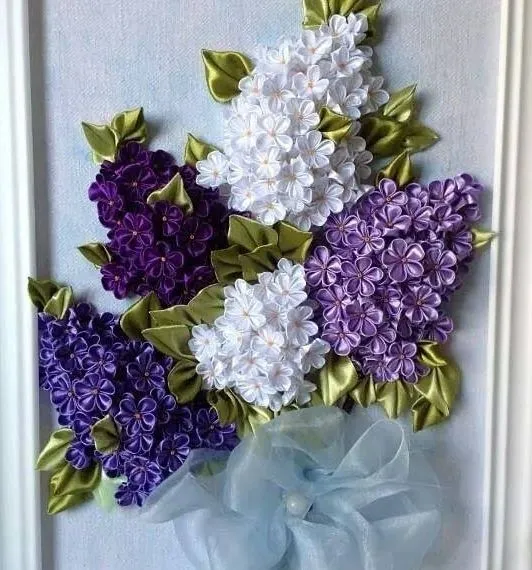 Cuadro con flores de cinta | Bordado outra paixão. | Pinterest ... Cuadro con flores de cinta | Bordado outra paixão. | Pinterest ...