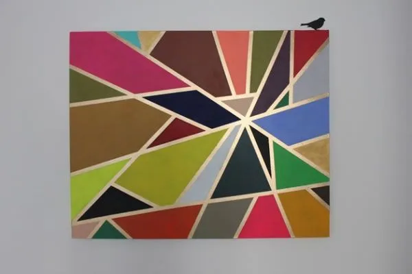Cuadro geométrico para decorar la sala - Guía de MANUALIDADES Cuadro geométrico para decorar la sala - Guía de MANUALIDADES